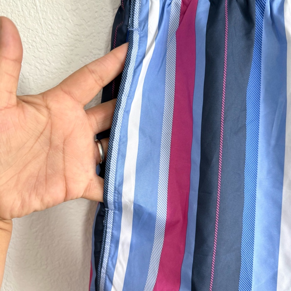 NWT Adidas Men’s Swim Trunks Shorts Blue Pink Stripe Mesh Lined Size 2XL - Picture 6 of 13